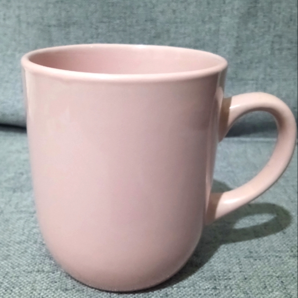 Baby pink coffee mug